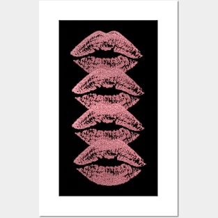 Sexy Lips Kiss Pattern Posters and Art